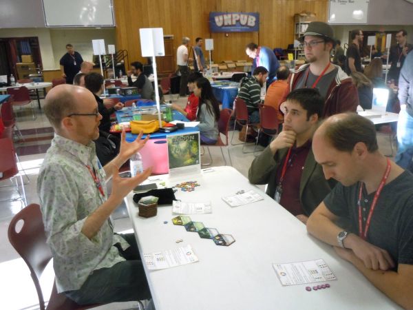 David Chott teaches his unpublished game Lagoon at Unpub4