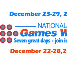 National Games Week 2012 - December 23-29. Gatherings. Games. Good Times.
